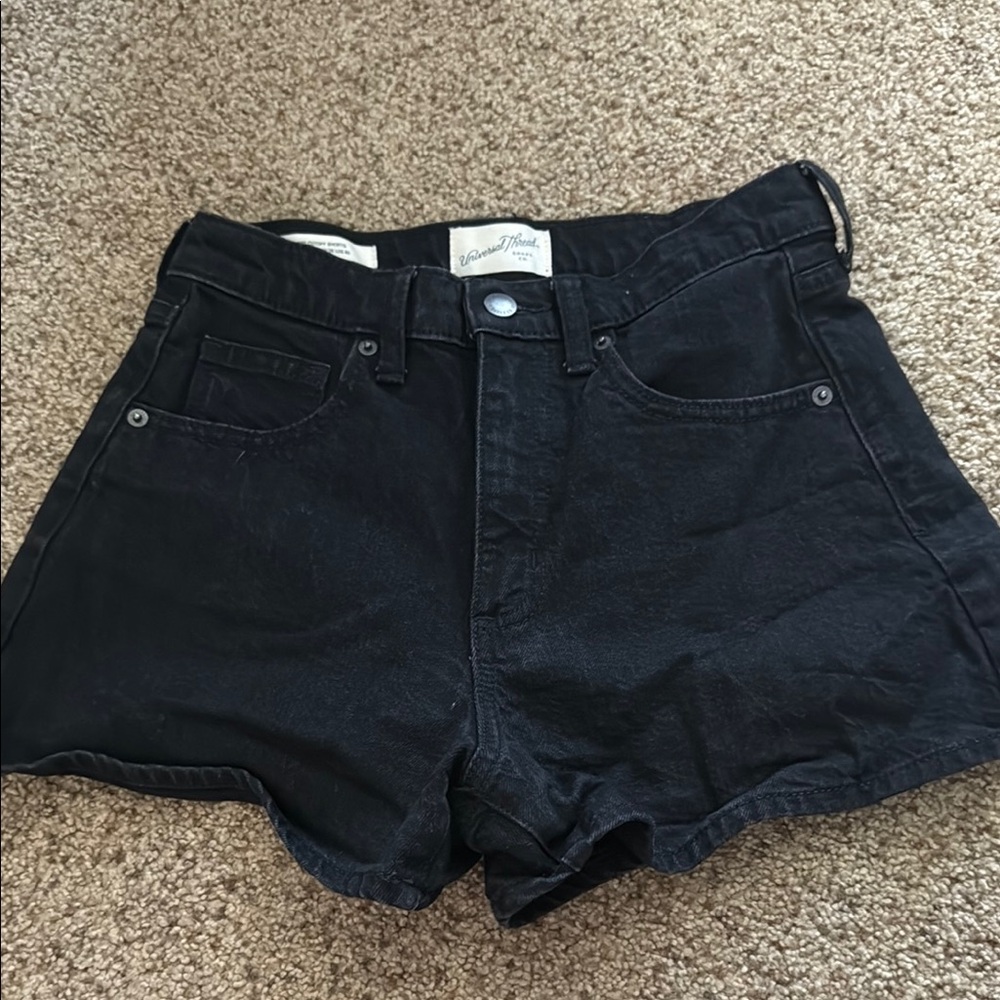 Universal Thread High Waist Black Denim Shorts